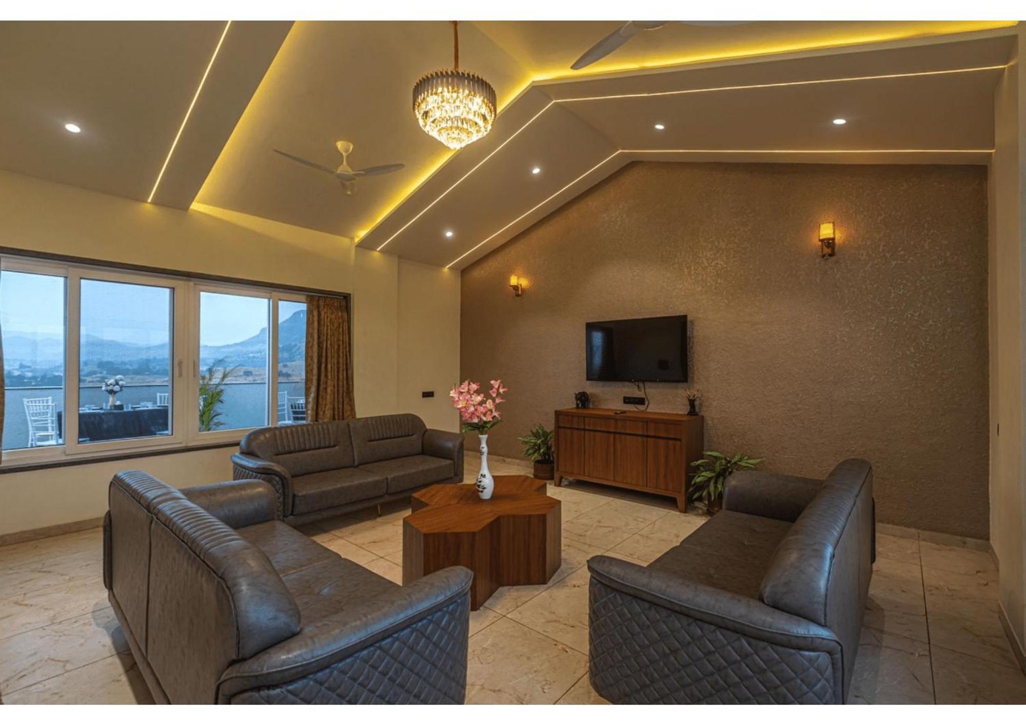 Mountain Glory 8Bhk By Tensorstays, Pool & Theater Igatpuri Luaran gambar